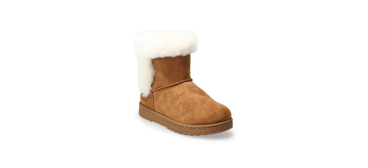 Best SO Paulina Womens Faux-Fur Winter Boots